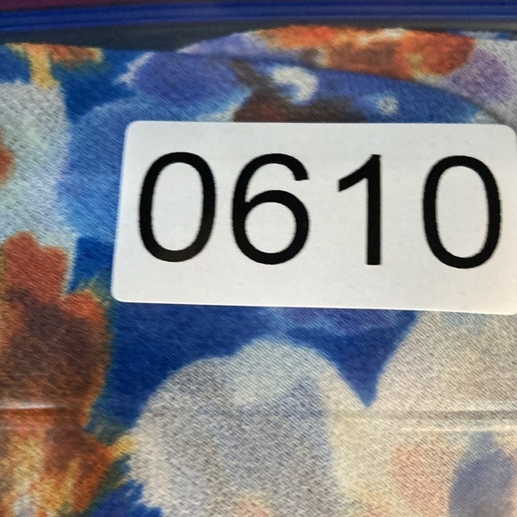 MISA Dominika Maxi Dress XS  Blue Pansy Floral Flowy Plunging Neckline Feminine - Picture 15 of 16